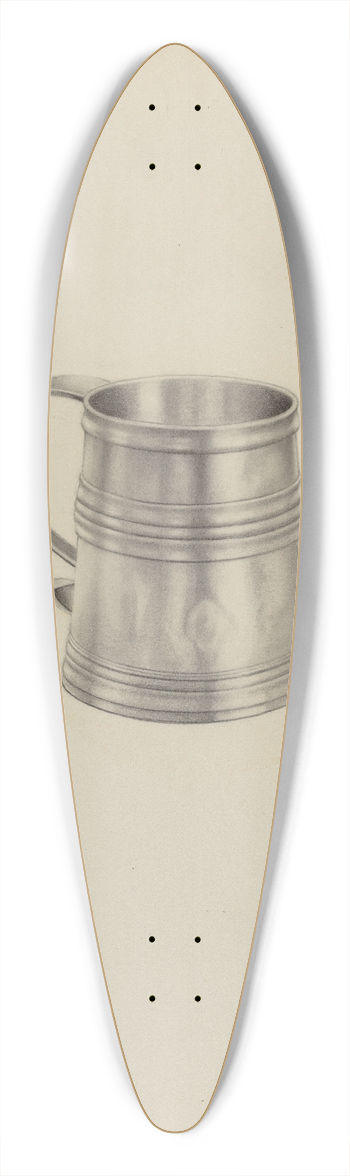 Leo Drozdoff - Silver Mug 39.3 inch art pintail longboard deck