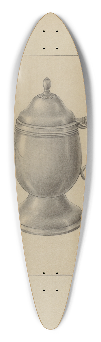 Leo Drozdoff - Silver Mug 39.3 inch art pintail longboard deck