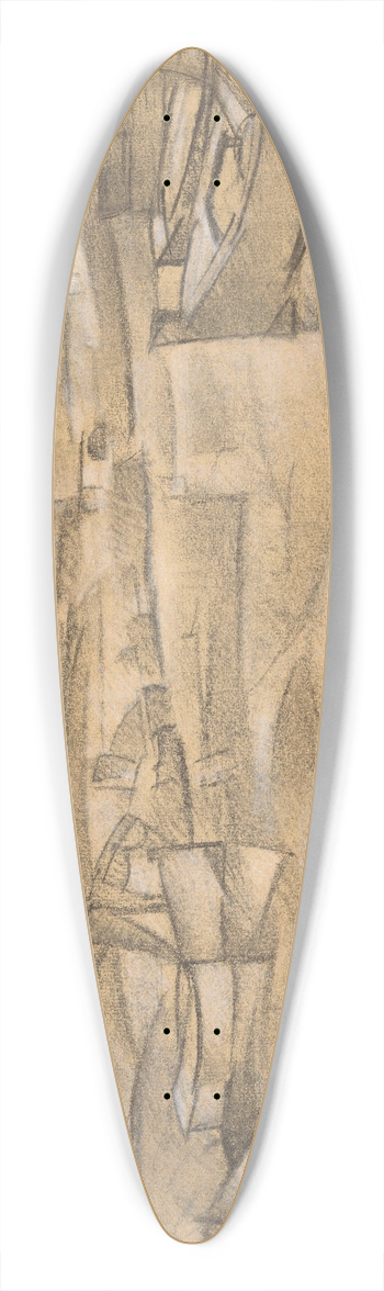 Leo Gestel - De haven van Mallorca 39.3 inch art pintail longboard deck