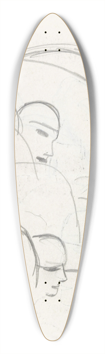 Leo Gestel - Schetsblad met studies voor een omhelsing, kus 39.3 inch art pintail longboard deck