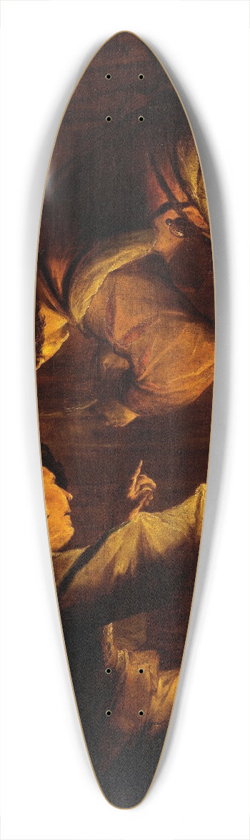 Leonaert Bramer - St Peters Denial 39.3 inch art pintail longboard deck
