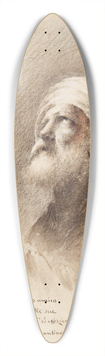 Leonardo de Mango - At Prayer 39.3 inch art pintail longboard deck