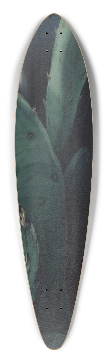 Leon Carroll - Emeralds(Cactus) 39.3 inch art pintail longboard deck