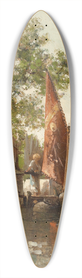 Leontine von Littrow - In der Lagune von Venedig 39.3 inch art pintail longboard deck