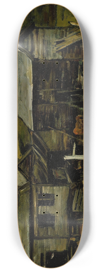 Gerhard Munthe - Autumn Evening at the Farm, ylo 8.25 inch art skate deck