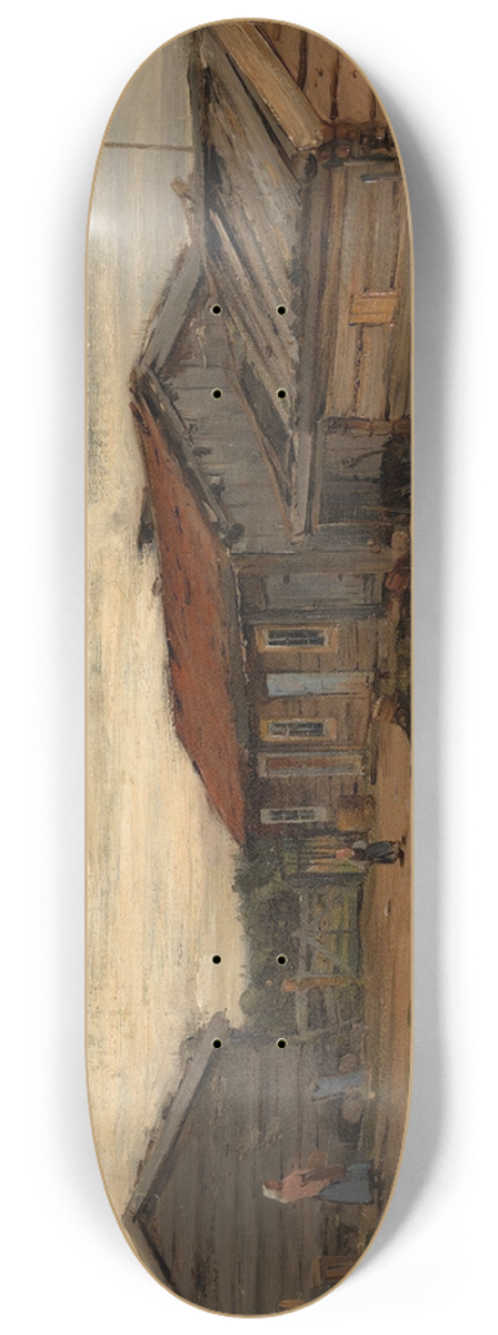 Gerhard Munthe - Country Courtyard 8.25 inch art skate deck