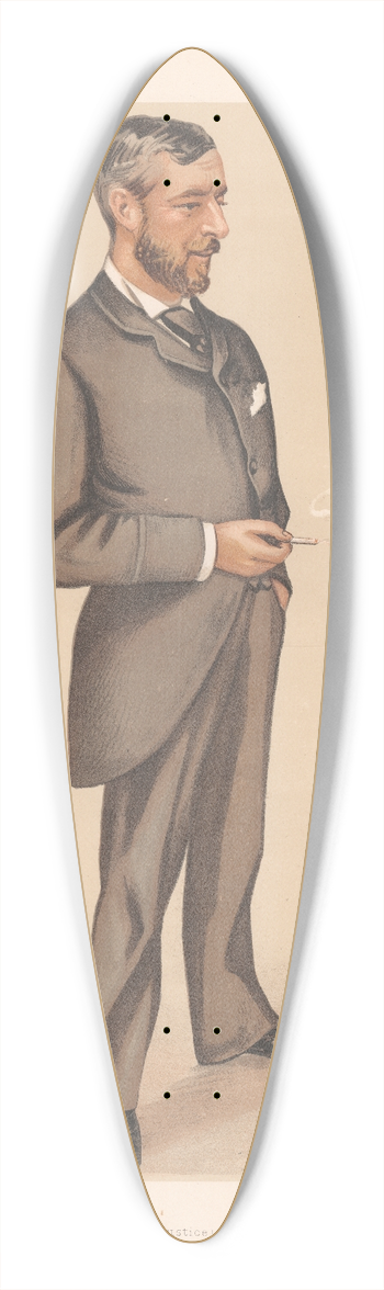 Leslie Matthew Ward - Justice! Justice! Justice!  Sir Edward Baldwin Malet. 12 Jan. 1884 39.3 inch art pintail longboard deck