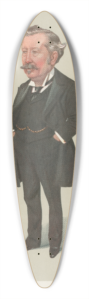 Leslie Matthew Ward - Politicians  A Cherry Paymaster. Rt. Hon. R.K. Causton. c.1906 39.3 inch art pintail longboard deck