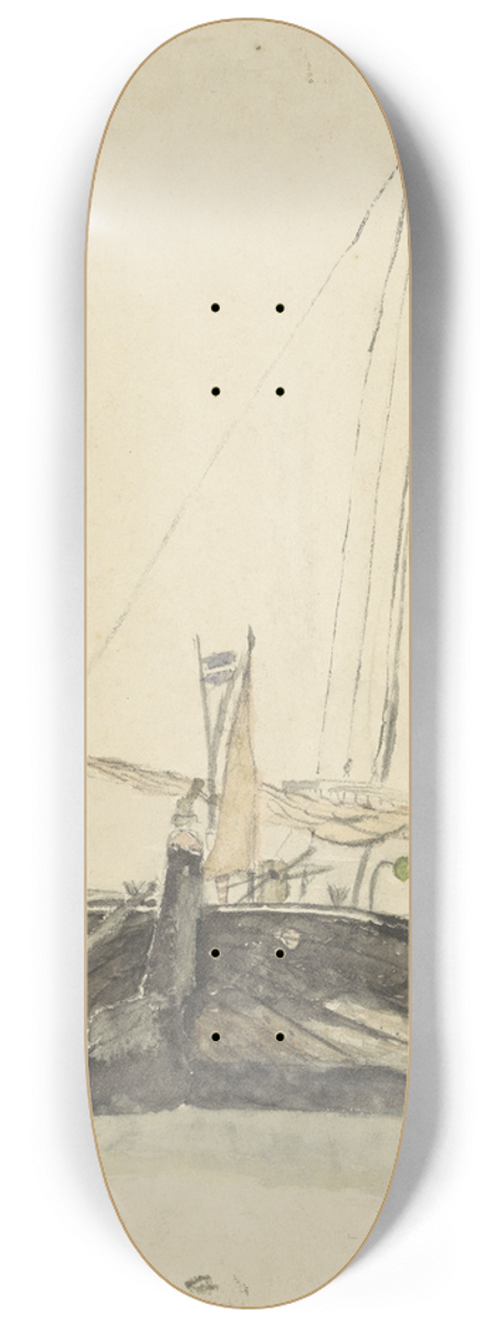 Gerhard Munthe - Visserspink te Katwijk 8.25 inch art skate deck