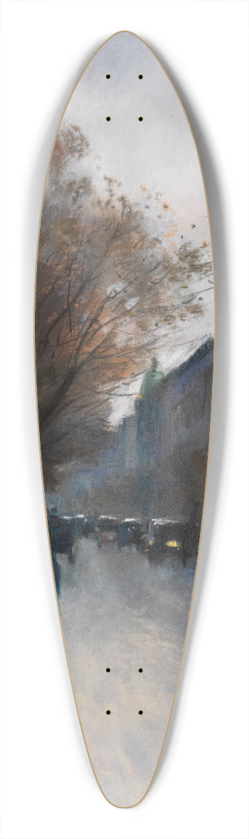 Lesser Ury - Berliner Straenszene im Herbst (Hotel Adlon, Berlin) 39.3 inch art pintail longboard deck