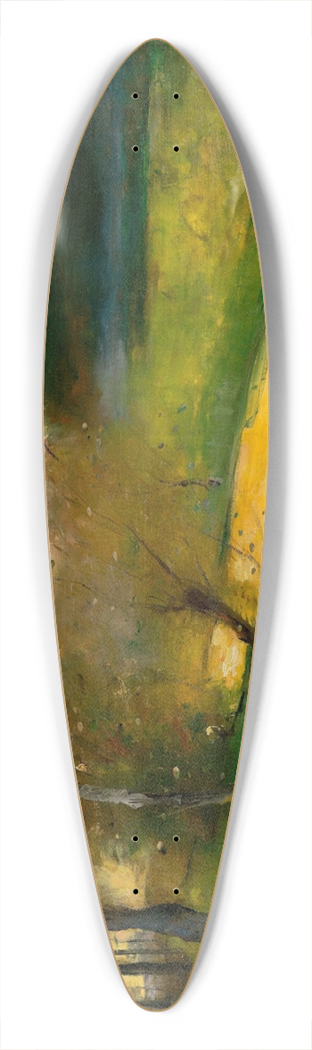Lesser Ury - Herbstliche Bachlandschaft im Abendlicht, Thringen 39.3 inch art pintail longboard deck