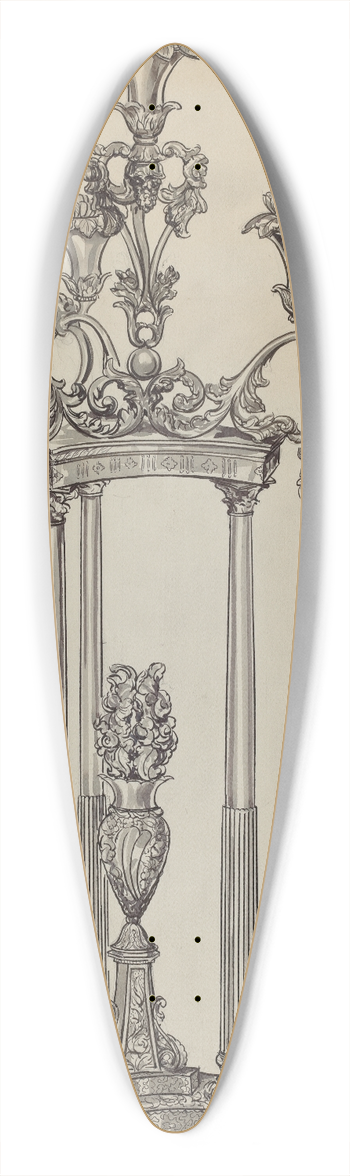 Lillian Causey - Candlestick 39.3 inch art pintail longboard deck