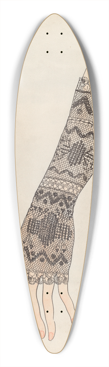 Lillian Causey - Mitt 39.3 inch art pintail longboard deck