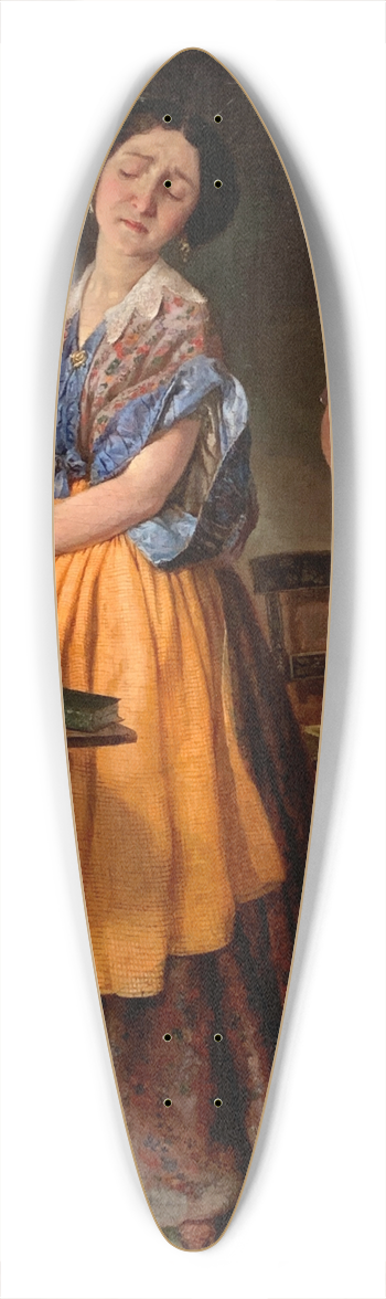 Lilly Martin Spencer - Young Wife; First Stew 39.3 inch art pintail longboard deck