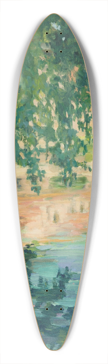 Lilly Walther - Landscape 39.3 inch art pintail longboard deck