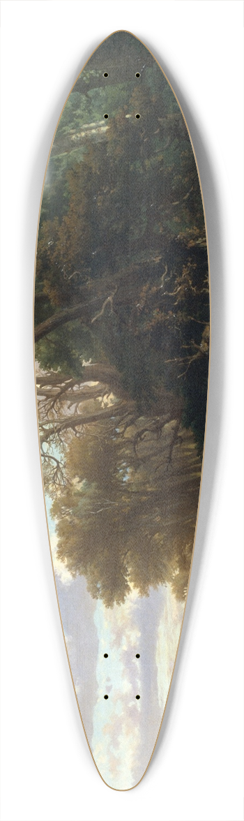 Llus Rigalt - Landscape with Woods 39.3 inch art pintail longboard deck