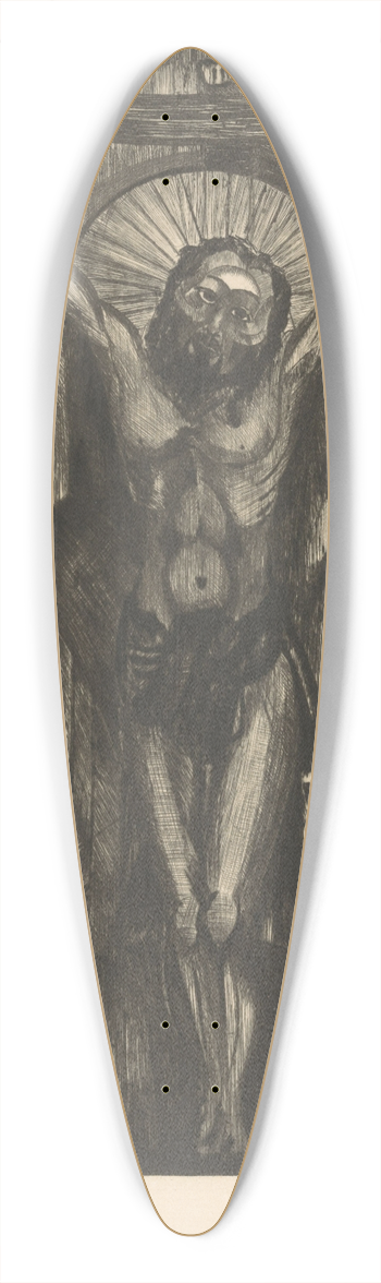 Lodewijk Schelfhout - Christus aan het kruis. 39.3 inch art pintail longboard deck