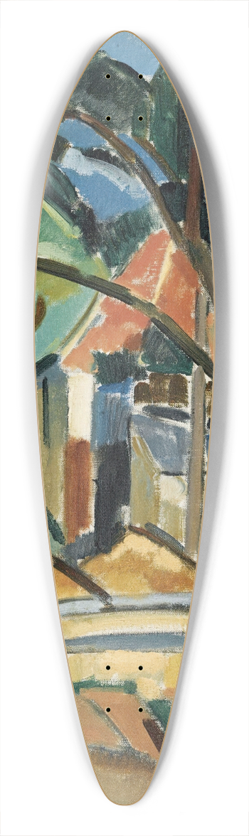 Lodewijk Schelfhout - Huis Tussen Bomen 39.3 inch art pintail longboard deck