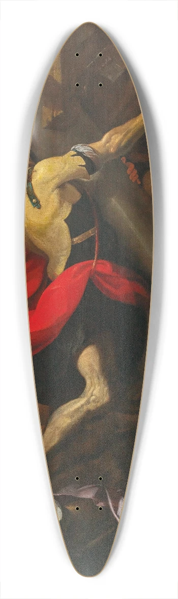 Lombard School - Samson destroying the temple 39.3 inch art pintail longboard deck