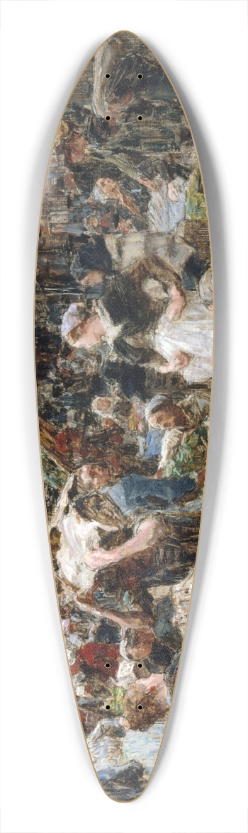 Lon Augustin Lhermitte - Lapprovisionnement des Halles 39.3 inch art pintail longboard deck