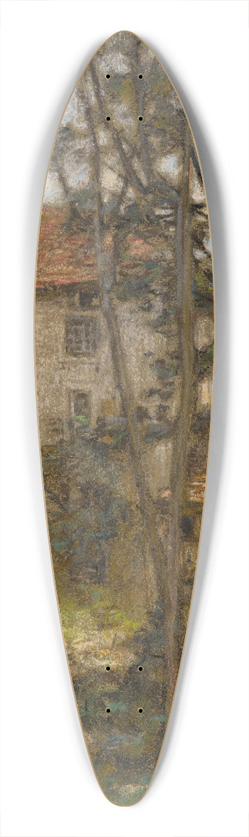 Lon Augustin Lhermitte - Les Abords Dun Chteau Gothique 39.3 inch art pintail longboard deck