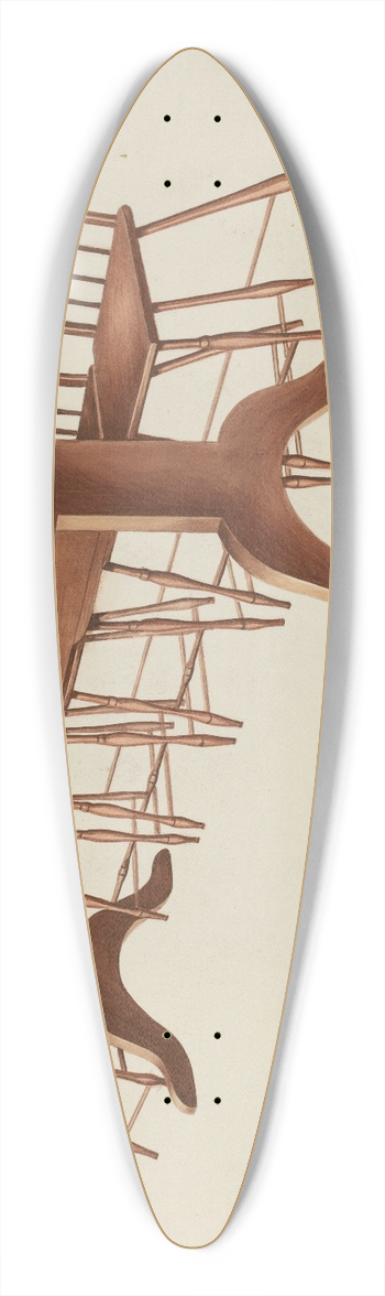 Lon Cronk - Shaker Table and Chairs 39.3 inch art pintail longboard deck