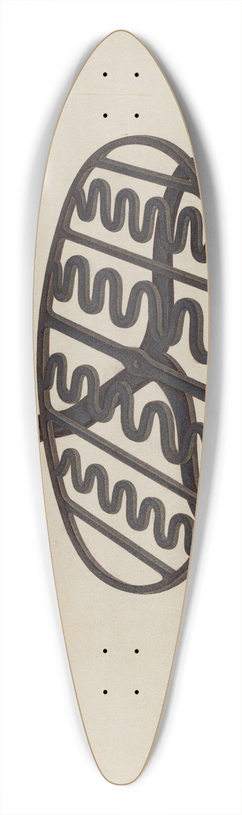 Lon Cronk - Wrought Iron Trivet 39.3 inch art pintail longboard deck