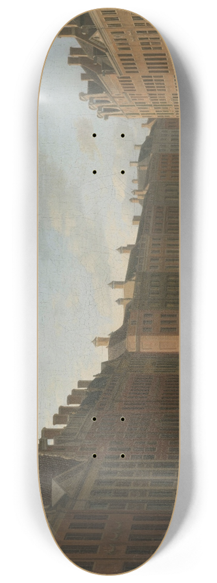 Gerrit Adriaensz. Berckheyde - Gezicht op de Gouden Bocht in de Herengracht vanuit het oosten 8.25 inch art skate deck