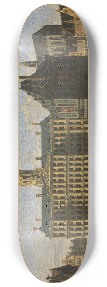 Gerrit Adriaensz. Berckheyde - The Dam in Amsterdam 8.25 inch art skate deck