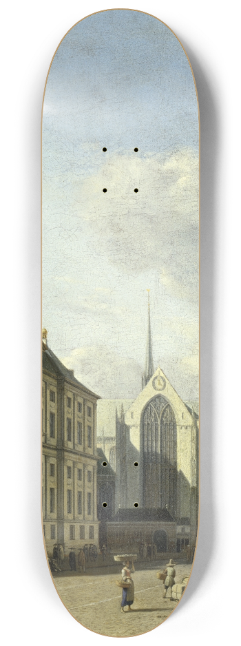 Gerrit Adriaensz. Berckheyde - The Town Hall in Amsterdam 8.25 inch art skate deck