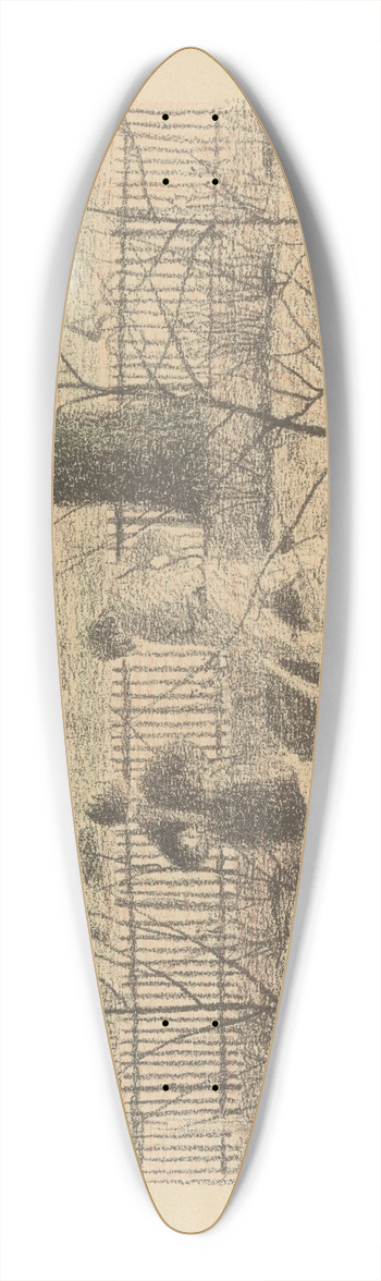 Lon Spilliaert - Sites Brabanons 3 39.3 inch art pintail longboard deck