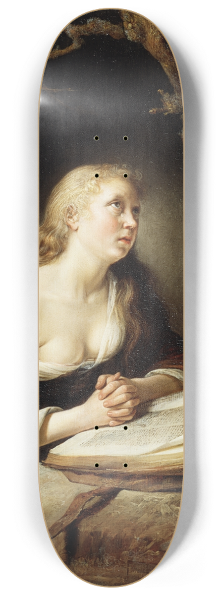 Gerrit Dou - The Penitent Magdalen 8.25 inch art skate deck