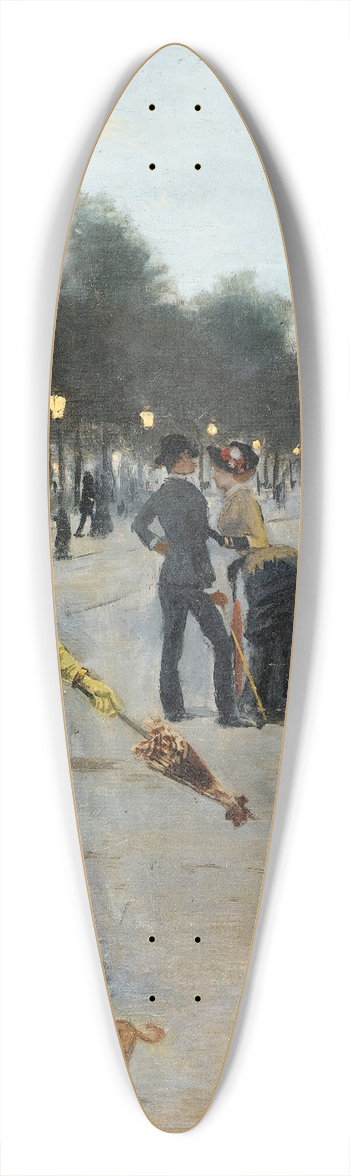 Louis Abel-Truchet - Elegants Wandering In Paris 39.3 inch art pintail longboard deck
