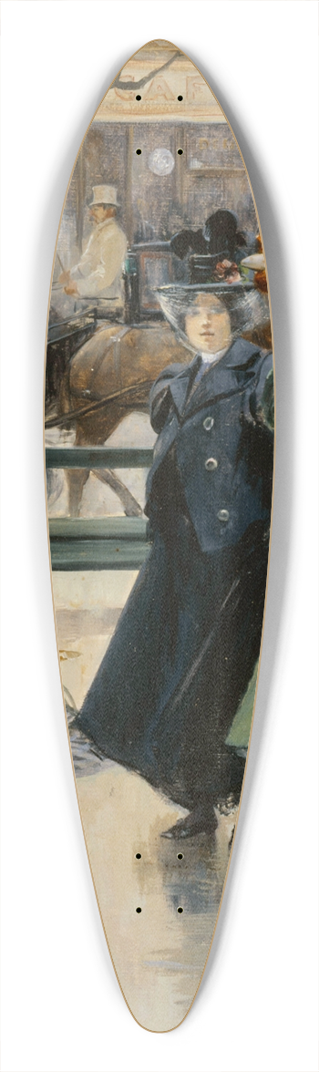Louis Abel-Truchet - Sur les Boulevards 39.3 inch art pintail longboard deck