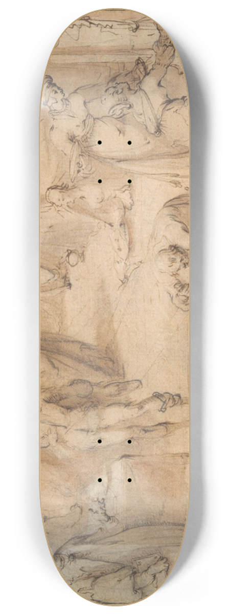 Gerrit Pietersz - Tamar Making Cakes ForAmnon 8.25 inch art skate deck