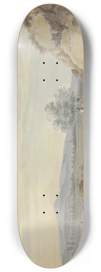 Gerrit Toorenburgh - Rechts ein Sandabhang mit einem drren Baum, an dessen Fue zwei Frauen und zwei Mnner sich unterhalten 8.25 inch art skate deck