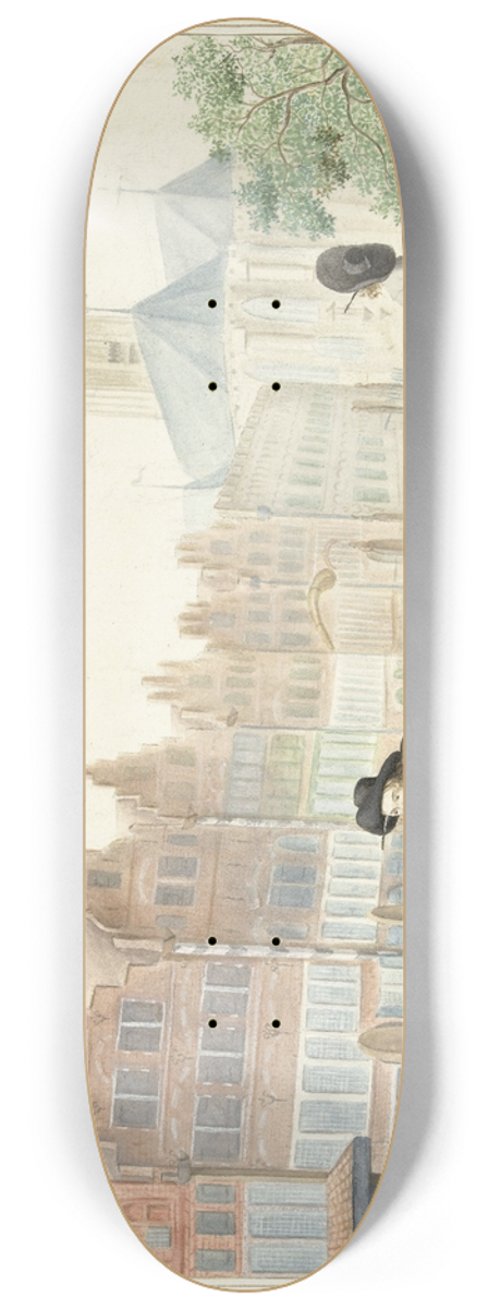Gesina ter Borch - Hanengevecht in de Sassenstraat in Zwolle 8.25 inch art skate deck