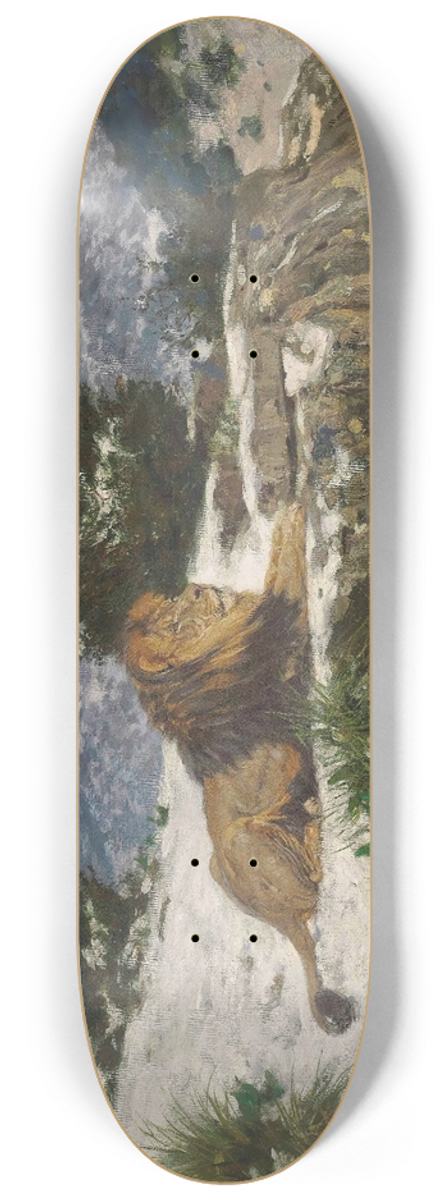 Geza Vastagh - A Lion In The Snow 8.25 inch art skate deck
