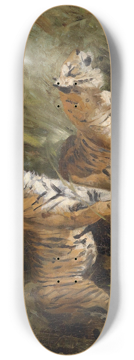 Geza Vastagh - Tiger im hohen Gras 8.25 inch art skate deck