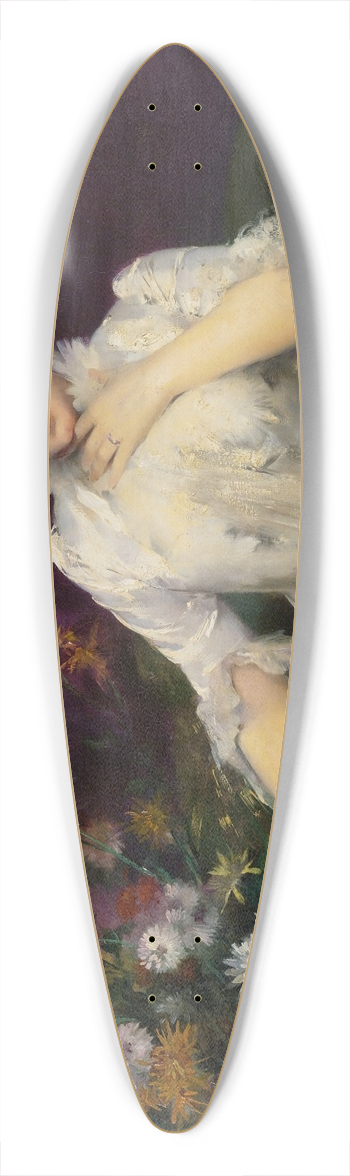 Louise Abbma - La Dame Avec Les Fleurs 39.3 inch art pintail longboard deck