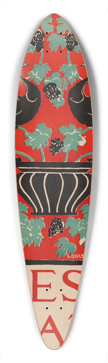 Louise Bancroft Stevens - Lakeside magazine 39.3 inch art pintail longboard deck
