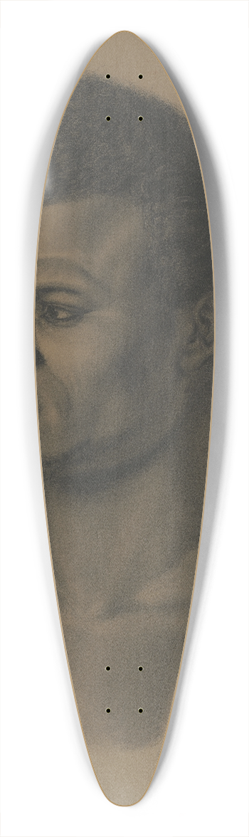 Louis Eysen - Head of a black man 39.3 inch art pintail longboard deck