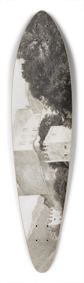 Louis Eysen - Schloss Churburg bei Schluderns 39.3 inch art pintail longboard deck