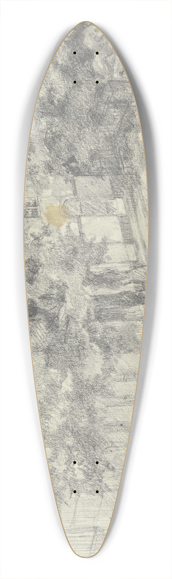 Louis Eysen - Torhaus zum Schloss Kleinheubach 39.3 inch art pintail longboard deck