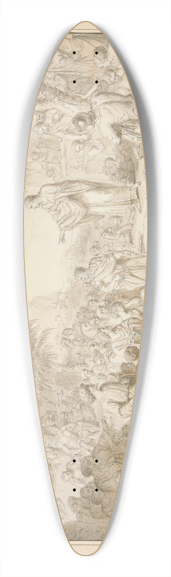 Louis Fabritius Dubourg - ChristPreaching 39.3 inch art pintail longboard deck