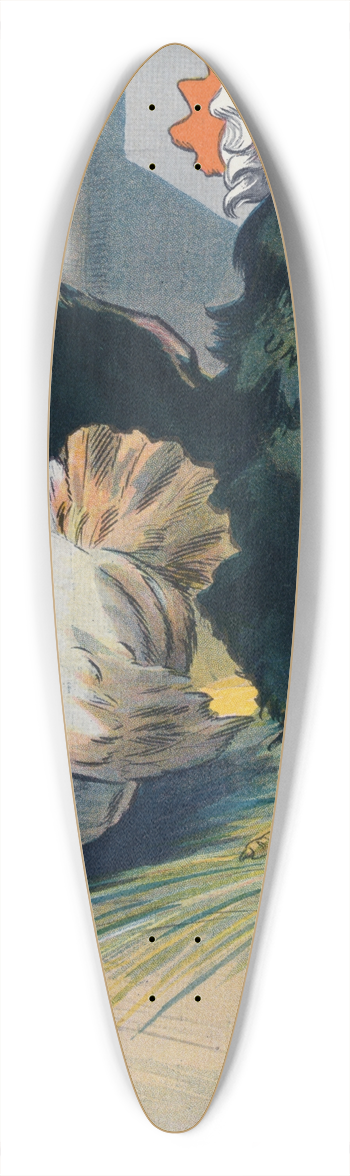 Louis Glackens - Hatched one at last 39.3 inch art pintail longboard deck