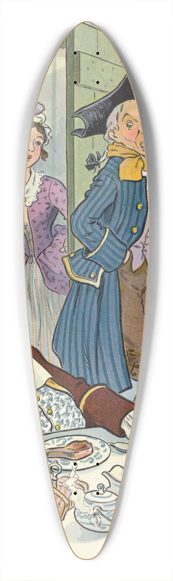 Louis Glackens - Puck Christmas 39.3 inch art pintail longboard deck