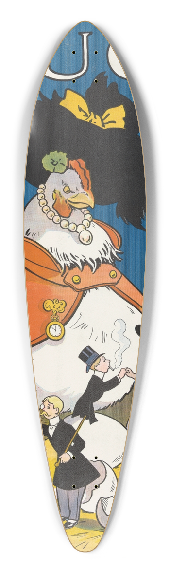 Louis Glackens - Puck Easter 39.3 inch art pintail longboard deck