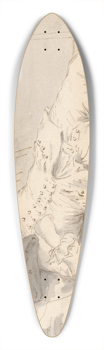 Louis Philippe Boitard - Man Asleep in a Bunk on Board a Ship 39.3 inch art pintail longboard deck