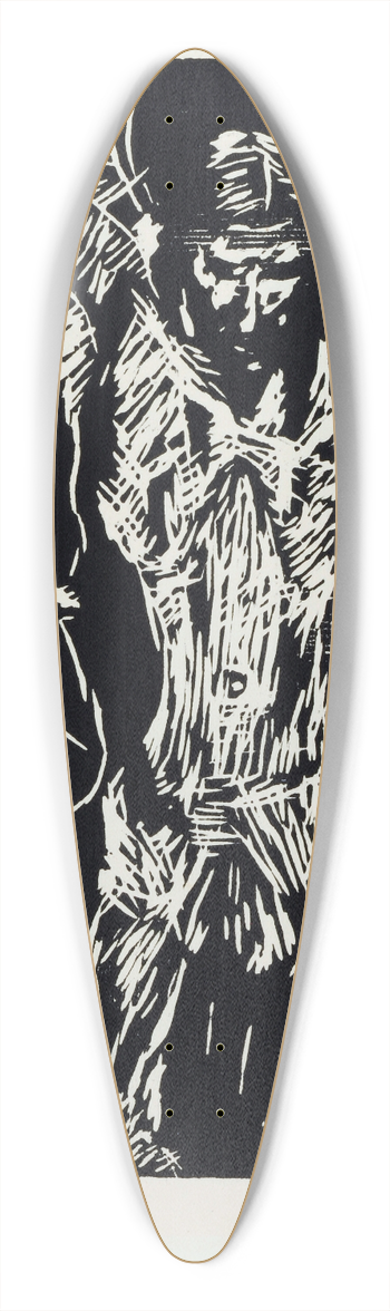Lovis Corinth - Christus am Kreuz 39.3 inch art pintail longboard deck